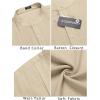 imageCOOFANDY Mens Henley TShirts Short Sleeve Casual Button Henley Shirts Band Collar Tee Summer Beach Hippie ShirtsKhaki