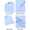imageCOOFANDY Mens Henley TShirts Short Sleeve Casual Button Henley Shirts Band Collar Tee Summer Beach Hippie ShirtsLight Blue