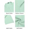 imageCOOFANDY Mens Henley TShirts Short Sleeve Casual Button Henley Shirts Band Collar Tee Summer Beach Hippie ShirtsLight Green