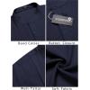 imageCOOFANDY Mens Henley TShirts Short Sleeve Casual Button Henley Shirts Band Collar Tee Summer Beach Hippie ShirtsNavy Blue
