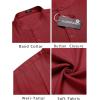 imageCOOFANDY Mens Henley TShirts Short Sleeve Casual Button Henley Shirts Band Collar Tee Summer Beach Hippie ShirtsWine Red