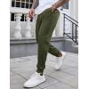 imageCOOFANDY Mens Joggers Drawstring Jogger Sweatpants with Zipper Pockets Lightweight Slim Fit Athletic Track PantsArmy Green