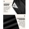 imageCOOFANDY Mens Joggers Drawstring Jogger Sweatpants with Zipper Pockets Lightweight Slim Fit Athletic Track PantsBlack