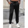 imageCOOFANDY Mens Joggers Drawstring Jogger Sweatpants with Zipper Pockets Lightweight Slim Fit Athletic Track PantsBlack