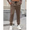 imageCOOFANDY Mens Joggers Drawstring Jogger Sweatpants with Zipper Pockets Lightweight Slim Fit Athletic Track PantsBrown