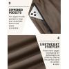 imageCOOFANDY Mens Joggers Drawstring Jogger Sweatpants with Zipper Pockets Lightweight Slim Fit Athletic Track PantsBrown