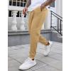 imageCOOFANDY Mens Joggers Drawstring Jogger Sweatpants with Zipper Pockets Lightweight Slim Fit Athletic Track PantsCamel