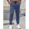 imageCOOFANDY Mens Joggers Drawstring Jogger Sweatpants with Zipper Pockets Lightweight Slim Fit Athletic Track PantsGray Blue
