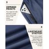 imageCOOFANDY Mens Joggers Drawstring Jogger Sweatpants with Zipper Pockets Lightweight Slim Fit Athletic Track PantsGray Blue