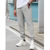 imageCOOFANDY Mens Joggers Drawstring Jogger Sweatpants with Zipper Pockets Lightweight Slim Fit Athletic Track PantsLight Gray Heather