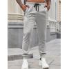 imageCOOFANDY Mens Joggers Drawstring Jogger Sweatpants with Zipper Pockets Lightweight Slim Fit Athletic Track PantsLight Gray Heather