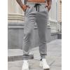 imageCOOFANDY Mens Joggers Drawstring Jogger Sweatpants with Zipper Pockets Lightweight Slim Fit Athletic Track PantsMid Gray Heather