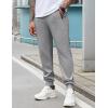 imageCOOFANDY Mens Joggers Drawstring Jogger Sweatpants with Zipper Pockets Lightweight Slim Fit Athletic Track PantsMid Gray Heather