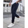 imageCOOFANDY Mens Joggers Drawstring Jogger Sweatpants with Zipper Pockets Lightweight Slim Fit Athletic Track PantsNavy Blue