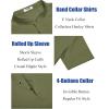 imageCOOFANDY Mens Linen Henley Shirt Short Sleeve Casual Summer Beach Hippie T ShirtsArmy Green