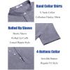 imageCOOFANDY Mens Linen Henley Shirt Short Sleeve Casual Summer Beach Hippie T ShirtsBlue