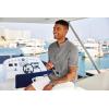 imageCOOFANDY Mens Linen Henley Shirt Short Sleeve Casual Summer Beach Hippie T ShirtsDark Grey