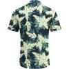 imageCOOFANDY Mens Linen Shirts Short Sleeve Casual Shirts Button Down Shirt for Men Beach Summer Wedding ShirtBluewhite Floral