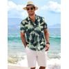 imageCOOFANDY Mens Linen Shirts Short Sleeve Casual Shirts Button Down Shirt for Men Beach Summer Wedding ShirtBluewhite Floral