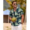 imageCOOFANDY Mens Linen Shirts Short Sleeve Casual Shirts Button Down Shirt for Men Beach Summer Wedding ShirtBluewhite Floral