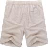 imageCOOFANDY Mens Linen Shorts Casual Elastic Waist Drawstring Summer Beach Shorts1 Light Khaki
