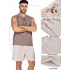 imageCOOFANDY Mens Linen Shorts Casual Elastic Waist Drawstring Summer Beach Shorts1 Light Khaki