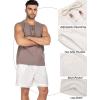 imageCOOFANDY Mens Linen Shorts Casual Elastic Waist Drawstring Summer Beach Shorts1 White