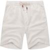 imageCOOFANDY Mens Linen Shorts Casual Elastic Waist Drawstring Summer Beach Shorts1 White