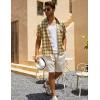 imageCOOFANDY Mens Linen Shorts Casual Elastic Waist Drawstring Summer Beach Shorts2 Black Khaki