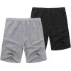 imageCOOFANDY Mens Linen Shorts Casual Elastic Waist Drawstring Summer Beach ShortsBlack  Light Grey