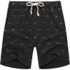 imageCOOFANDY Mens Linen Shorts Casual Elastic Waist Drawstring Summer Beach ShortsBlack Fish Bone