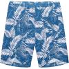 imageCOOFANDY Mens Linen Shorts Casual Elastic Waist Drawstring Summer Beach ShortsBlue Palm Leaf