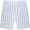 imageCOOFANDY Mens Linen Shorts Casual Elastic Waist Drawstring Summer Beach ShortsBlue Stripe