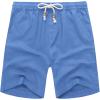 imageCOOFANDY Mens Linen Shorts Casual Elastic Waist Drawstring Summer Beach ShortsDenim Blue