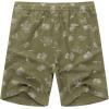 imageCOOFANDY Mens Linen Shorts Casual Elastic Waist Drawstring Summer Beach ShortsGreen Palm