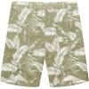 imageCOOFANDY Mens Linen Shorts Casual Elastic Waist Drawstring Summer Beach ShortsGreen Palm Leaf