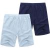 imageCOOFANDY Mens Linen Shorts Casual Elastic Waist Drawstring Summer Beach ShortsLight Blue Navy Blue