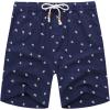 imageCOOFANDY Mens Linen Shorts Casual Elastic Waist Drawstring Summer Beach ShortsNavy Pineapple