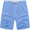 imageCOOFANDY Mens Linen Shorts Casual Elastic Waist Drawstring Summer Beach ShortsSky Blue