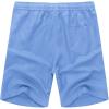 imageCOOFANDY Mens Linen Shorts Casual Elastic Waist Drawstring Summer Beach ShortsSky Blue