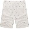 imageCOOFANDY Mens Linen Shorts Casual Elastic Waist Drawstring Summer Beach ShortsWhite Fish Bone