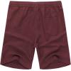 imageCOOFANDY Mens Linen Shorts Casual Elastic Waist Drawstring Summer Beach ShortsWine Red