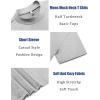 imageCOOFANDY Mens Mock Neck T Shirt Short Sleeve Slim Fit Basic Casual TShirts Solid Color Pullover TeeAlight Grey
