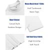 imageCOOFANDY Mens Mock Neck T Shirt Short Sleeve Slim Fit Basic Casual TShirts Solid Color Pullover TeeAwhite