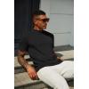 imageCOOFANDY Mens Mock Neck T Shirt Short Sleeve Slim Fit Basic Casual TShirts Solid Color Pullover TeeB2 Pack Black