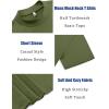 imageCOOFANDY Mens Mock Neck T Shirt Short Sleeve Slim Fit Basic Casual TShirts Solid Color Pullover TeeBblackArmy Green