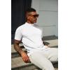 imageCOOFANDY Mens Mock Neck T Shirt Short Sleeve Slim Fit Basic Casual TShirts Solid Color Pullover TeeBwhiteNavy Blue