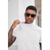imageCOOFANDY Mens Mock Turtleneck Shirts Casual Premium Cotton Short Sleeve Shirt 2025 Basic Half Neck TShirtsAll White