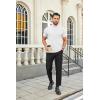 imageCOOFANDY Mens Mock Turtleneck Shirts Casual Premium Cotton Short Sleeve Shirt 2025 Basic Half Neck TShirtsAll White