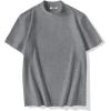 imageCOOFANDY Mens Mock Turtleneck Shirts Casual Premium Cotton Short Sleeve Shirt 2025 Basic Half Neck TShirtsGray